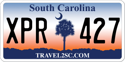 SC license plate XPR427