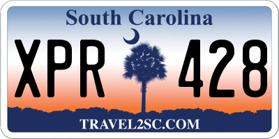 SC license plate XPR428