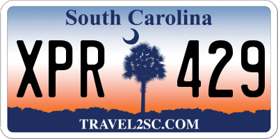 SC license plate XPR429