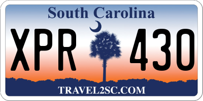 SC license plate XPR430