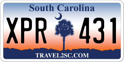 SC license plate XPR431