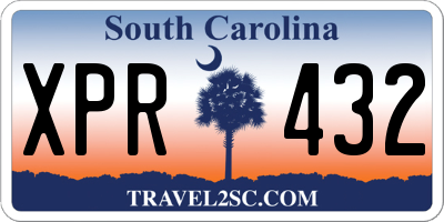 SC license plate XPR432