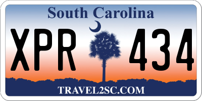 SC license plate XPR434