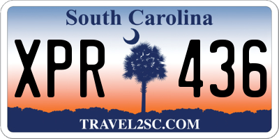 SC license plate XPR436