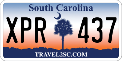 SC license plate XPR437