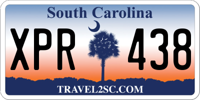 SC license plate XPR438