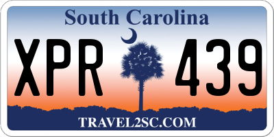 SC license plate XPR439