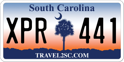 SC license plate XPR441