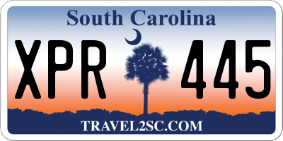 SC license plate XPR445