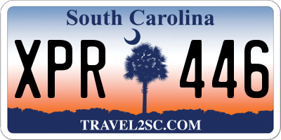SC license plate XPR446