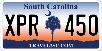 SC license plate XPR450