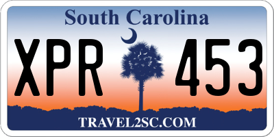 SC license plate XPR453