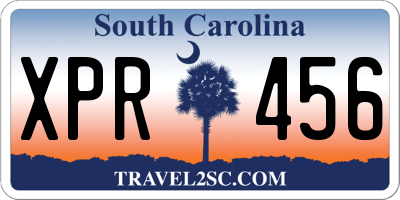 SC license plate XPR456