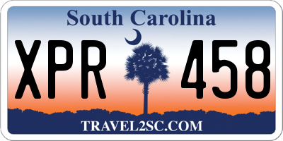 SC license plate XPR458