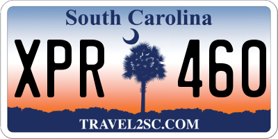 SC license plate XPR460