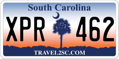 SC license plate XPR462