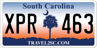 SC license plate XPR463
