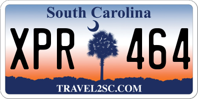SC license plate XPR464