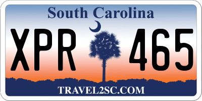 SC license plate XPR465