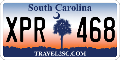 SC license plate XPR468