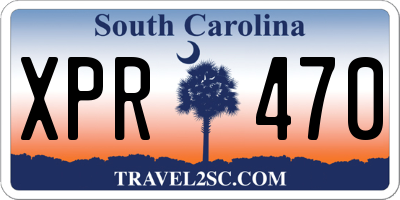 SC license plate XPR470