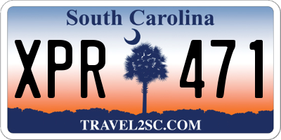 SC license plate XPR471