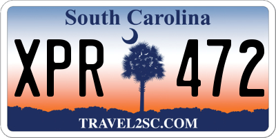 SC license plate XPR472