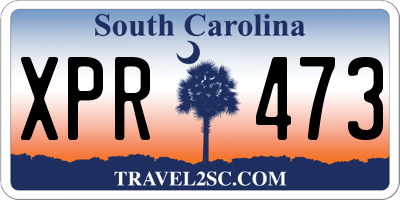 SC license plate XPR473