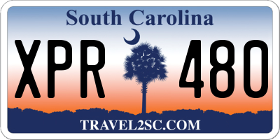 SC license plate XPR480