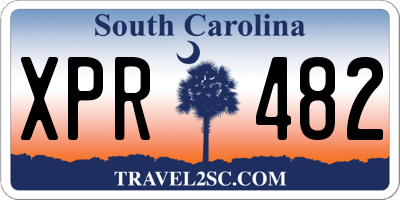 SC license plate XPR482