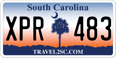 SC license plate XPR483