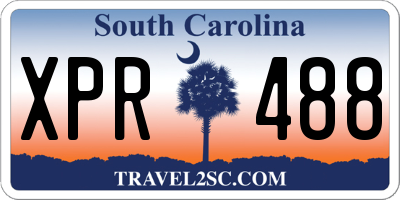 SC license plate XPR488