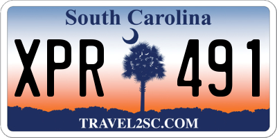 SC license plate XPR491