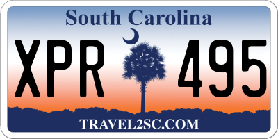 SC license plate XPR495