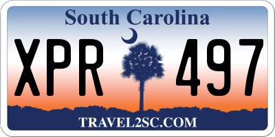 SC license plate XPR497