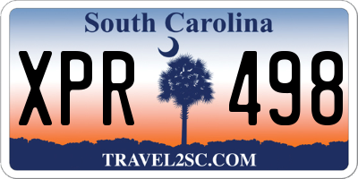 SC license plate XPR498