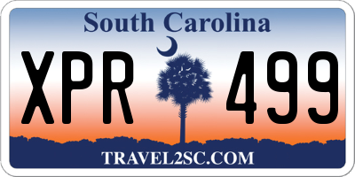 SC license plate XPR499