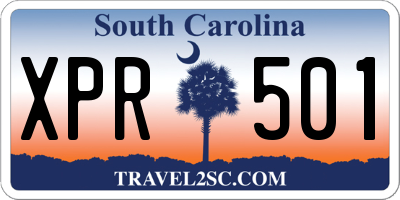 SC license plate XPR501