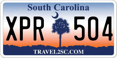 SC license plate XPR504