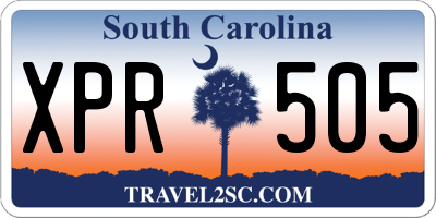 SC license plate XPR505