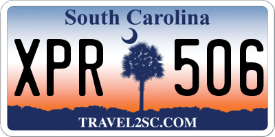 SC license plate XPR506