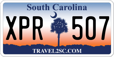 SC license plate XPR507
