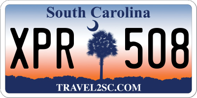SC license plate XPR508