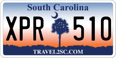 SC license plate XPR510
