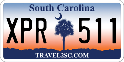 SC license plate XPR511