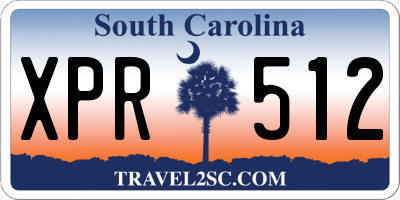 SC license plate XPR512