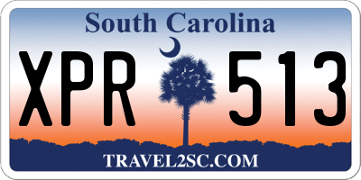 SC license plate XPR513