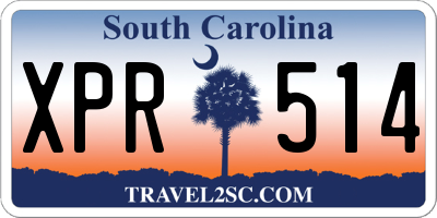 SC license plate XPR514