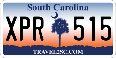 SC license plate XPR515