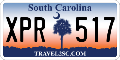 SC license plate XPR517